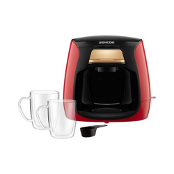 Sencor Drip Coffee Maker/ 0.3Ltr / 2Cups / 500W / Red- (SCE 2101RD)