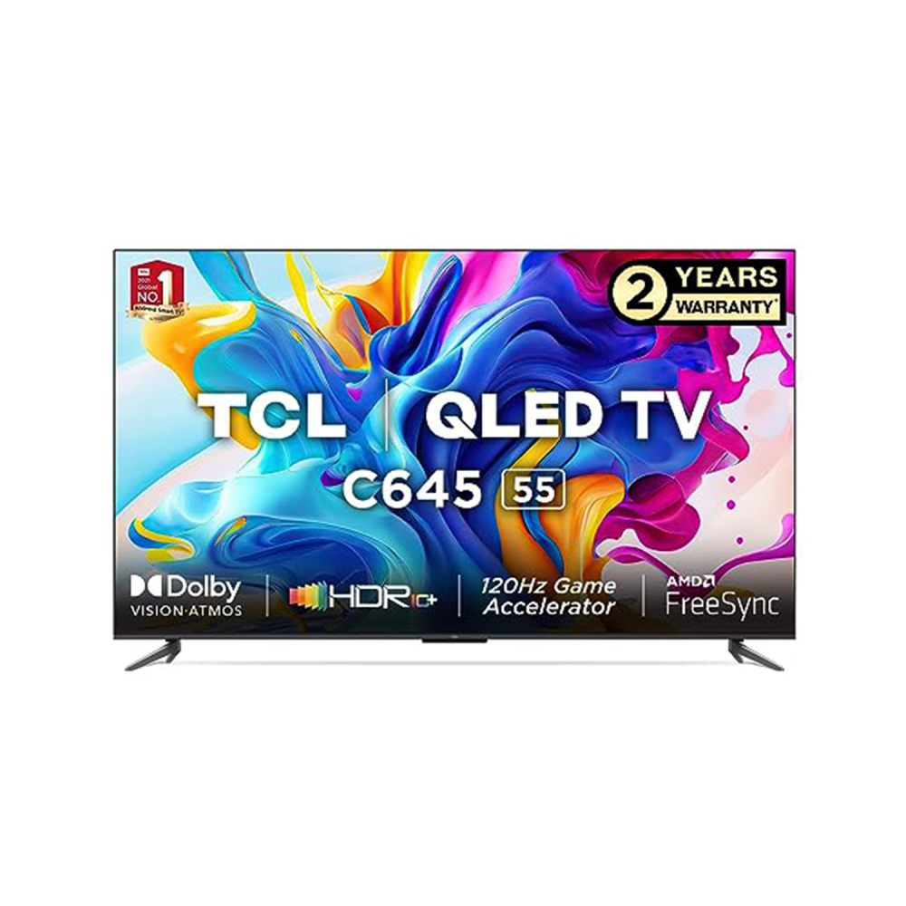 TCL 55” TV QLED (Android) / 4k / Smart / 1USB / 3HDMI / 60Hz - (55C645)