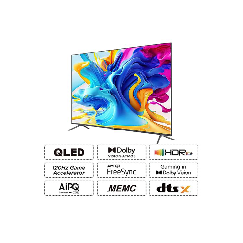 TCL 55” TV QLED (Android) / 4k / Smart / 1USB / 3HDMI / 60Hz - (55C645)