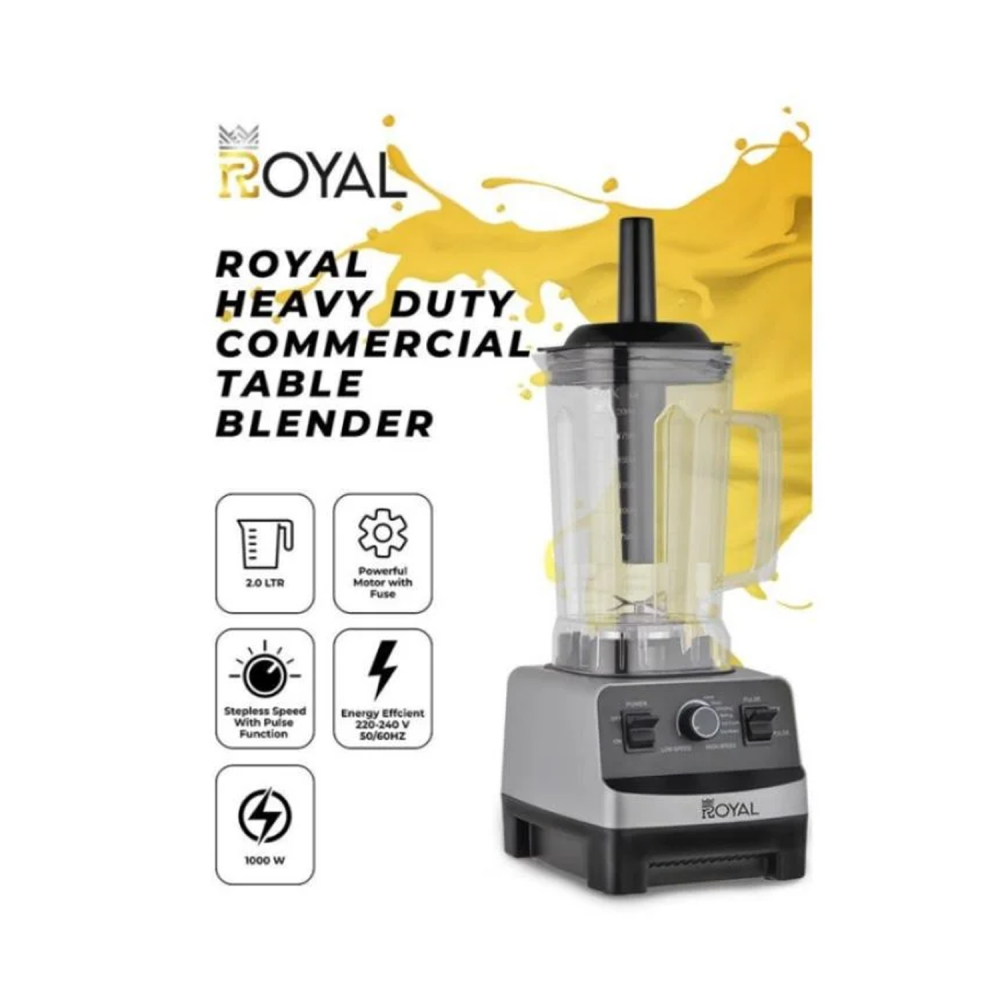 Royal table blender with grinder / 2L / 1000W - (RA-CTB2015)