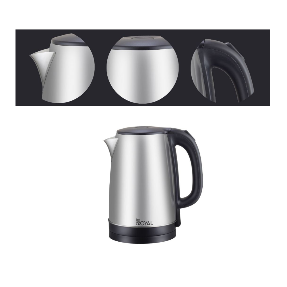 Royal Electric Kettle / Double Controller Sensor / Automatically Shut Off /Overheat Protection Function /1.8Ltr/1500W - (RA-EK1837)