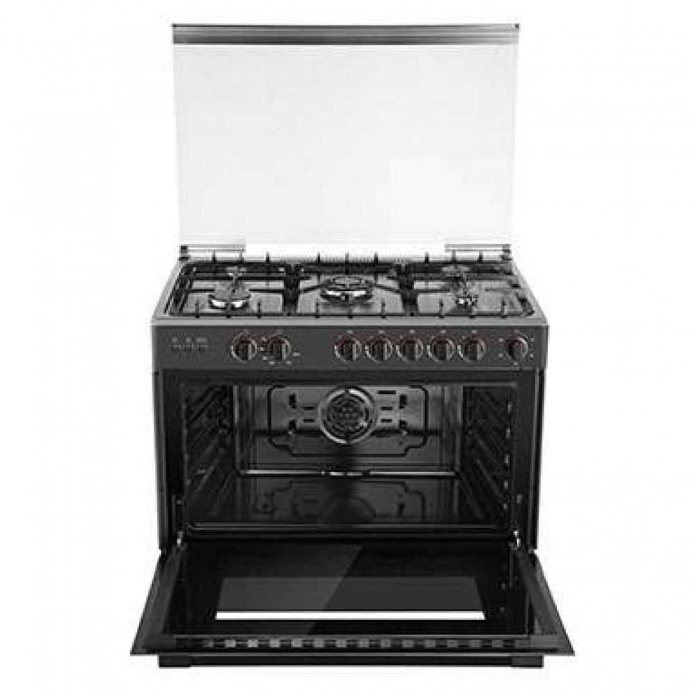 Toshiba Gas Cooker/5Burner/90X60/Full Safety/Black Grey - (TBA-36LMG5G089KS-SA)