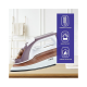 Electric Steam Iron With a Non-stick Plate / Adjustable Heat Regulator / an Indicator Light 1600W / White-Brown - (LYIR3022C)