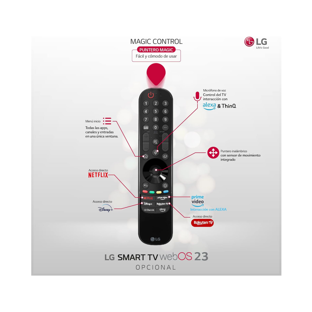 LG TV 43 inch / Smart / 4K / 1 USB / 2 HDMI / Bluetooth / Magic Remote (43UR73006LA)