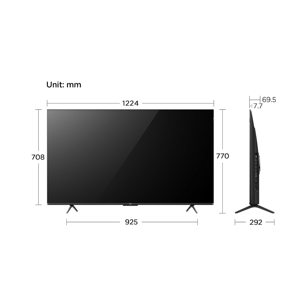 شاشة تي سي ال 55" فائق الوضوح/ تعمل مع اليكسا / سمارت /  2يو اس بي / 3اتش دي ام اي - (55P69B)