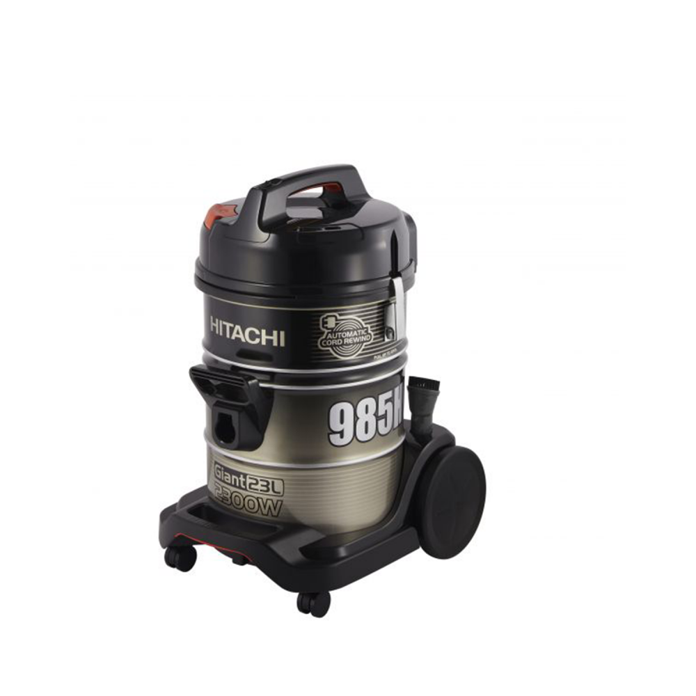 Hitachi Vacuum Cleaner/Drum/23Ltr/Nano Titanium Filter/Telescopic Pipe/8m Cord/2300W/Black - (CV-985HCCGB)