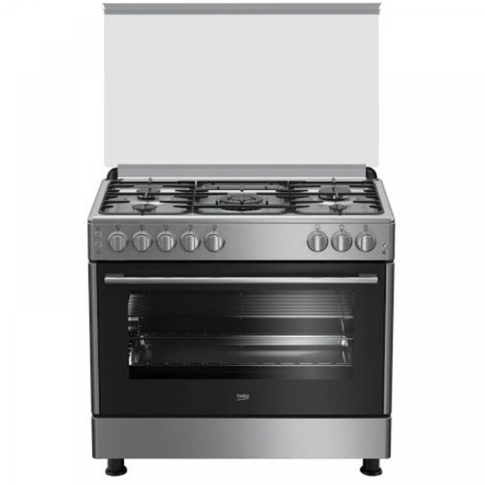 Beko Gas Cooker/5Burner/60X90/FS/Steel - (GG15120FXNS)