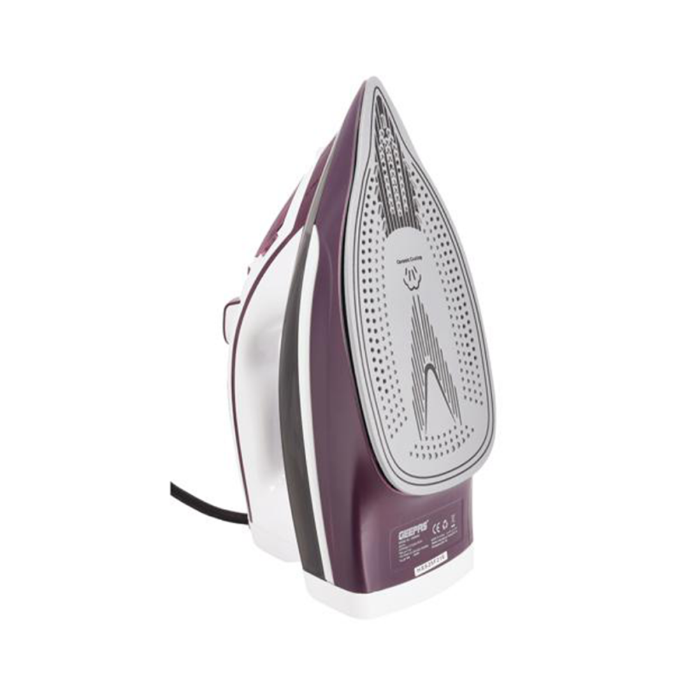 Geepas Steam Iron / Ceramic / Anti Drip / Self Cleaning / 3000W / Purple - (GSI24025)