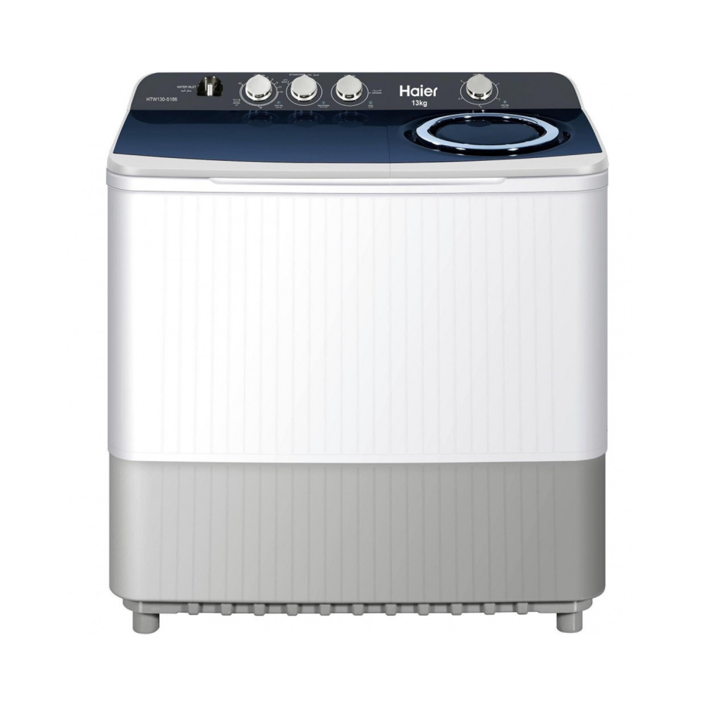 Haier Twin tub Washing Machine/13Kg/White - (HTW130-S186)