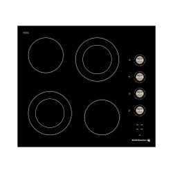 Kelvinator Builtin Electric Hob/60cm/Ceramic/Knobs Control/4 Hotplate - (KHC6K)