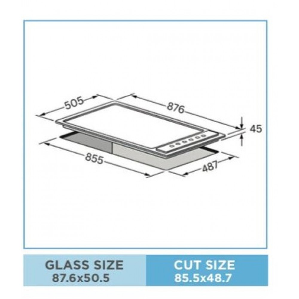 Kelvinator Builtin Electric Hob/90cm/Ceramic/Touch Control/5 Hotplate - (KHC9T)