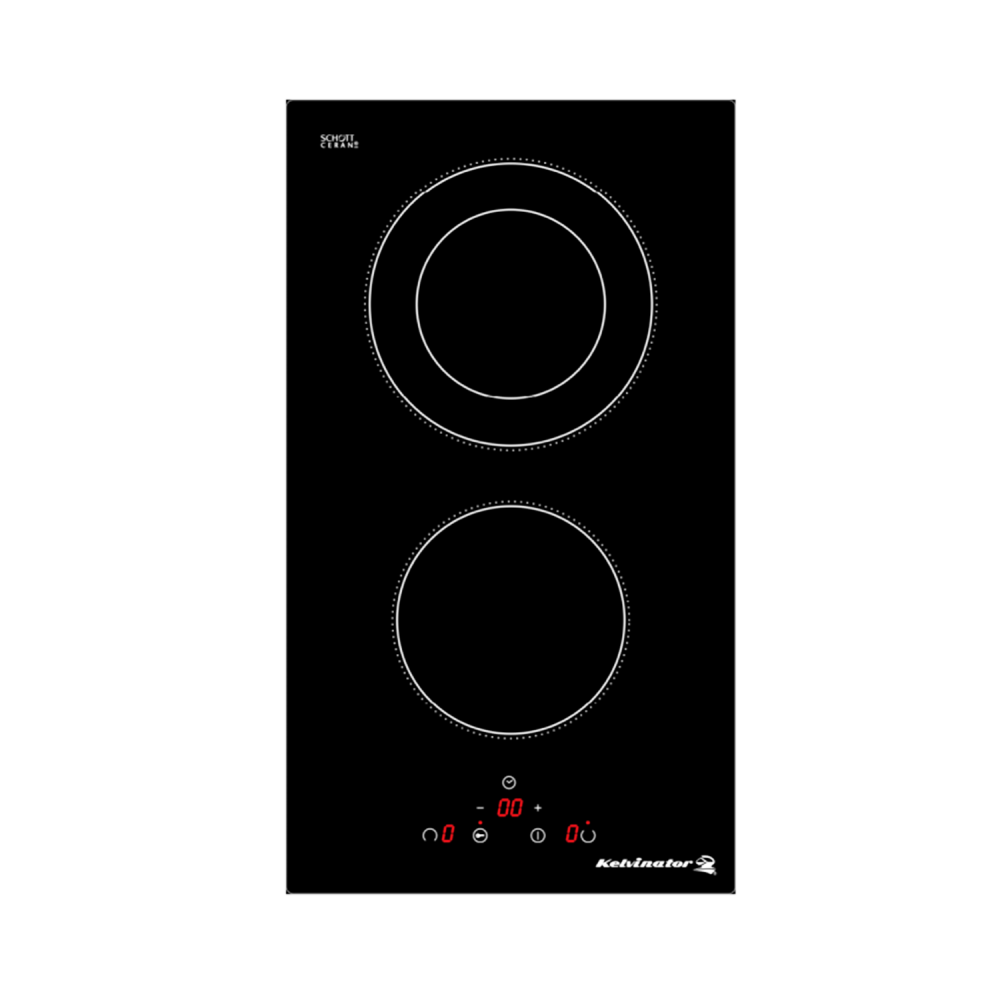 Kelvinator Builtin Electric Hob/Touch/30cm/Ceramic/2 Hotplate - (KLH-VC3TF)