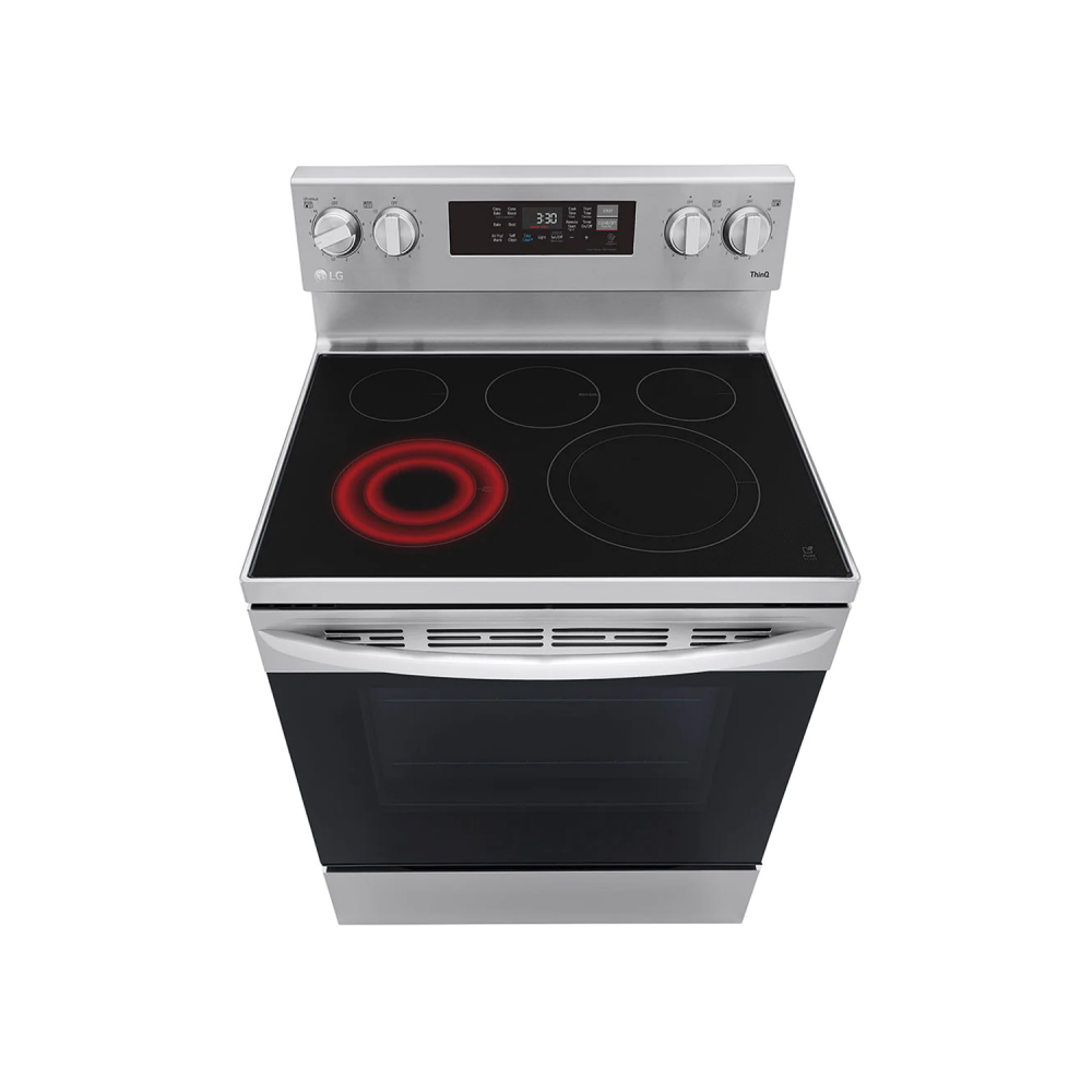 LG Electric Cooker/Ceramic/5 Hotplate/Oven Fan/Wi-Fi/Self Clean/ٍStainless Steel - (LREL6323S)