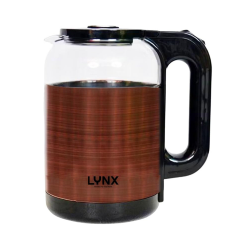 Lynx electric kettle with glass body / 1.7L / 1500W / brown- (KT-2102)