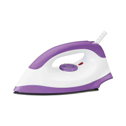 Steam iron / non-stick ceramic base /adjustable temperature control/ light indicator 1200 watts / White and purple- (LYIR3011)