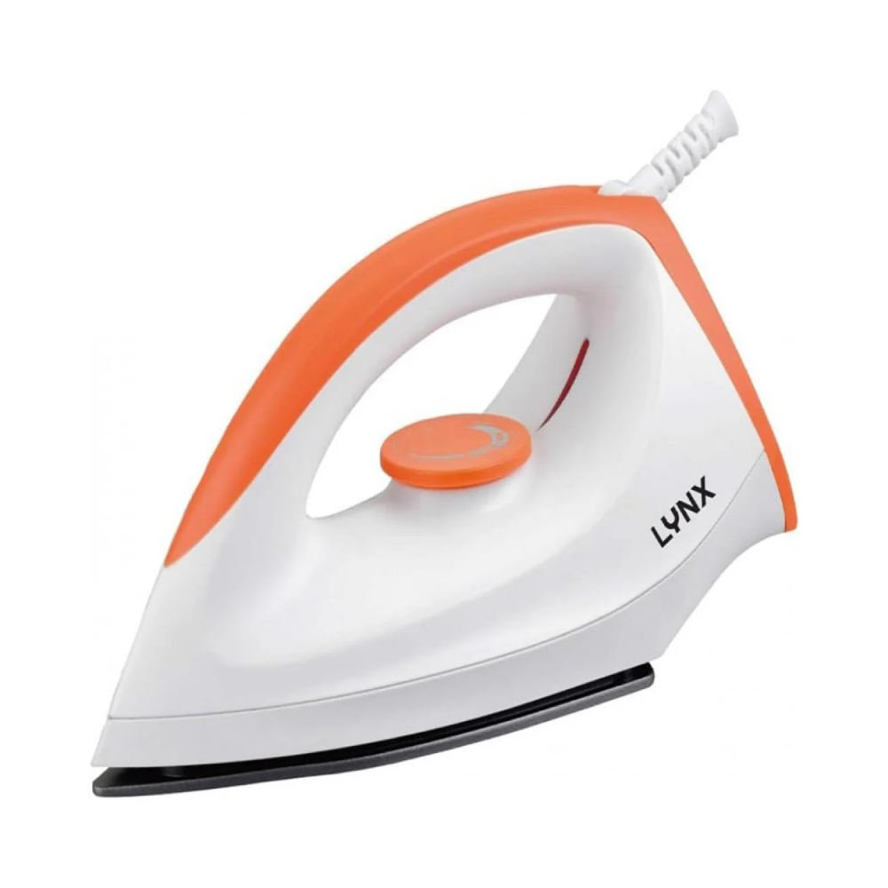 Steam iron / non-stick ceramic base /adjustable temperature control/ light indicator 1200 watts / White and orange- (LYIR3012)