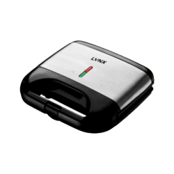 Lynx Sandwich Maker / Non-Stick Surface / 800W Indicator / Black Silver- (LYSM-01)