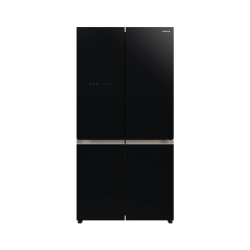 Hitachi Side by Side Deluxe French Door Refrigerator / Inverter / 20.80 cu/ft. / Side by Side - 4Door / Clear Black-Glass - (R-WB720PS1GCK)