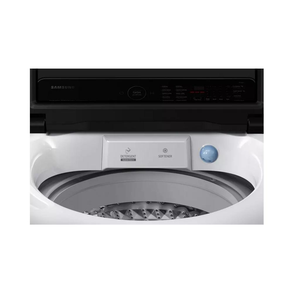 Samsung Auto Washing Machine / Top Load / 13KG / Inverter / Smart Check / Steam / White - (WA13CG5786BW)