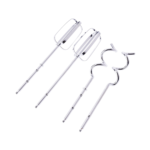 ⁦خلاط يدوي ايه تي سي , 5 سرعات + تربو , مضرب بيض + خطافات عجين ,400 واط , أبيض (H-HM651)⁩ - الصورة ⁦4⁩