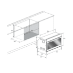 ⁦فرن كهرباء بلت ان كلفيناتور,90سم,شواية كهرباء,5 وظايف - (KRBO-GGSMTLT-19110)⁩ - الصورة ⁦2⁩