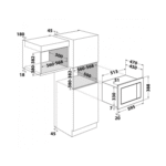 ميكروويف اريستون بلت ان , شواية , 25 لتر , 2400 وات , ستيل - (MF25GIXA60HZ) - Image 2