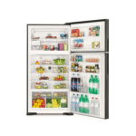 ⁦ثلاجة هيتاشى 24.73 قدم,مكعب 2 باب اسود - (R-V905PS1KV BBK)⁩ - الصورة ⁦2⁩