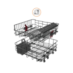 ⁦غسالة أطباق ويرلبول , 14 مكان , 2 رف , 8 برامج , فضي - (WFC3C26X)⁩ - الصورة ⁦4⁩