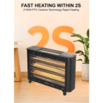 دفاية كهربائية ساراي, ترموستات قابل للتعديل ,4 شمعة,كفرات,2150 واط - (WHT6040) - Image 2