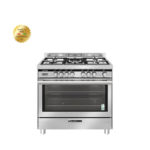 فرن غاز جليم جاز , 5عيون , 60*90 سم , امان كامل , مروحة,ستيل(تحميل عالي) - (ST967GIFSMFAF)