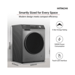 غسالة فول اوتومايك هيتاشى , تحميل امامي , 16 برنامج , 10.5 كجم غسيل ,7 كجم تجفيف, فضي- (‎‎BD-D1054HVOW) - Image 2