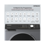 غسالة فول اوتومايك هيتاشى , تحميل امامي , 16 برنامج , 10.5 كجم غسيل ,7 كجم تجفيف, فضي- (‎‎BD-D1054HVOW) - Image 3