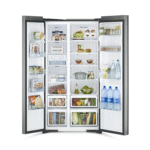 ثلاجة هيتاشي , جنب إلى جنب - 2 باب , 21 قدم مكعب , فضي زجاج - (R-S800PS0 GS) - Image 3