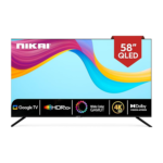 (NPROG60QLED) شاشة نيكاي كيوليد 58بوصة الترا (جوجل تي في) , سمارت , تصميم إطار نحيف , 1يو اس بي , 2 اتش دي ام اي