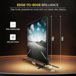 (NPROG60QLED) شاشة نيكاي كيوليد 58بوصة الترا (جوجل تي في) , سمارت , تصميم إطار نحيف , 1يو اس بي , 2 اتش دي ام اي - Image 5