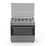 فرن غاز سوبر جنرال , 5 عيون , 90*60 سم , مروحه , اشعال ذاتي , شواية , اضاءة داخلية , امان كامل , ستيل - (KSGC9901FS)