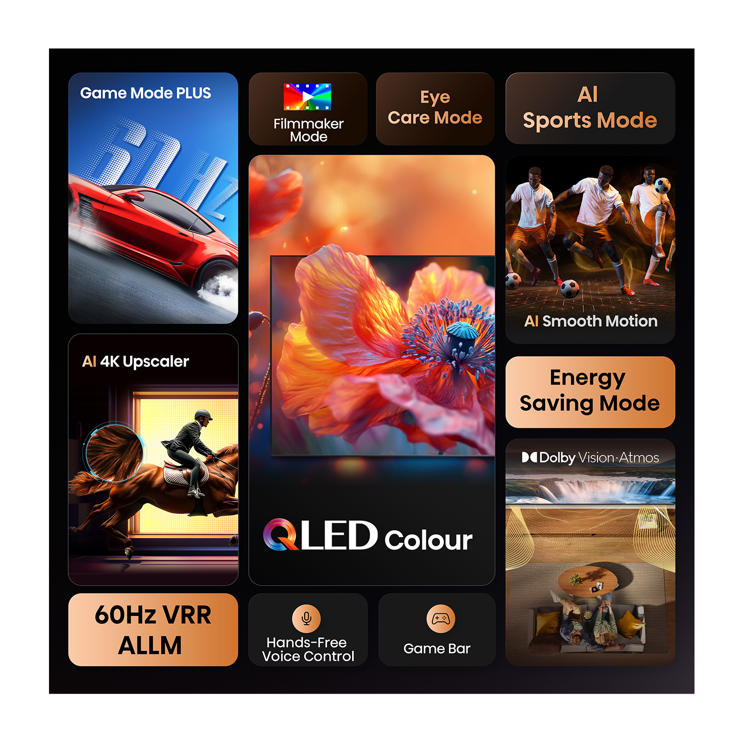 شاشة هايسنس "75 كيوليد , 4 كيه , سمارت , اير بلاي , 2 يو اس بي , 3 اتش دي ام اي , 60هيرتز - (75Q63Q) - Image 6