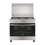 Gibson Gas Oven, 5 Eyes, 90*60 cm, Full Safety, Stainless Steel - (GCG91226XA)