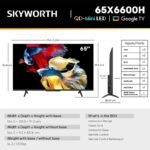 ⁦شاشة سكاي وورث، 65 بوصة، كيو دي ميني ليد، 4 كيه، سمارت، جوجل تي في، 120 هرتز  65X6600H⁩ - الصورة ⁦5⁩