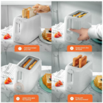 ⁦محمصة خبز كهربائية جيباس/ 6 درجات تحميص /2 فتحه / صينية فتات / 700وات / ابيض - (Gbt36515)⁩ - الصورة ⁦3⁩