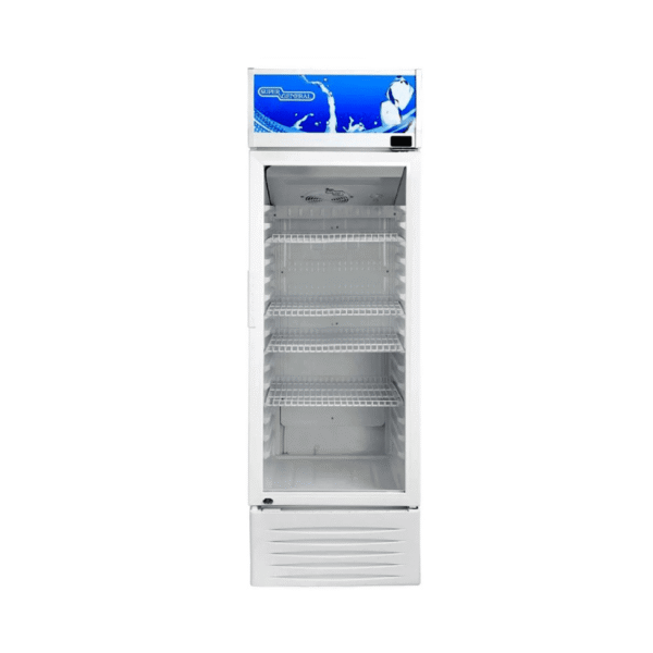 Super General Commercial Display Refrigerator, 11.70 cubic feet (330L), Single Door, 4 Shelves, White - (KSGSC398)