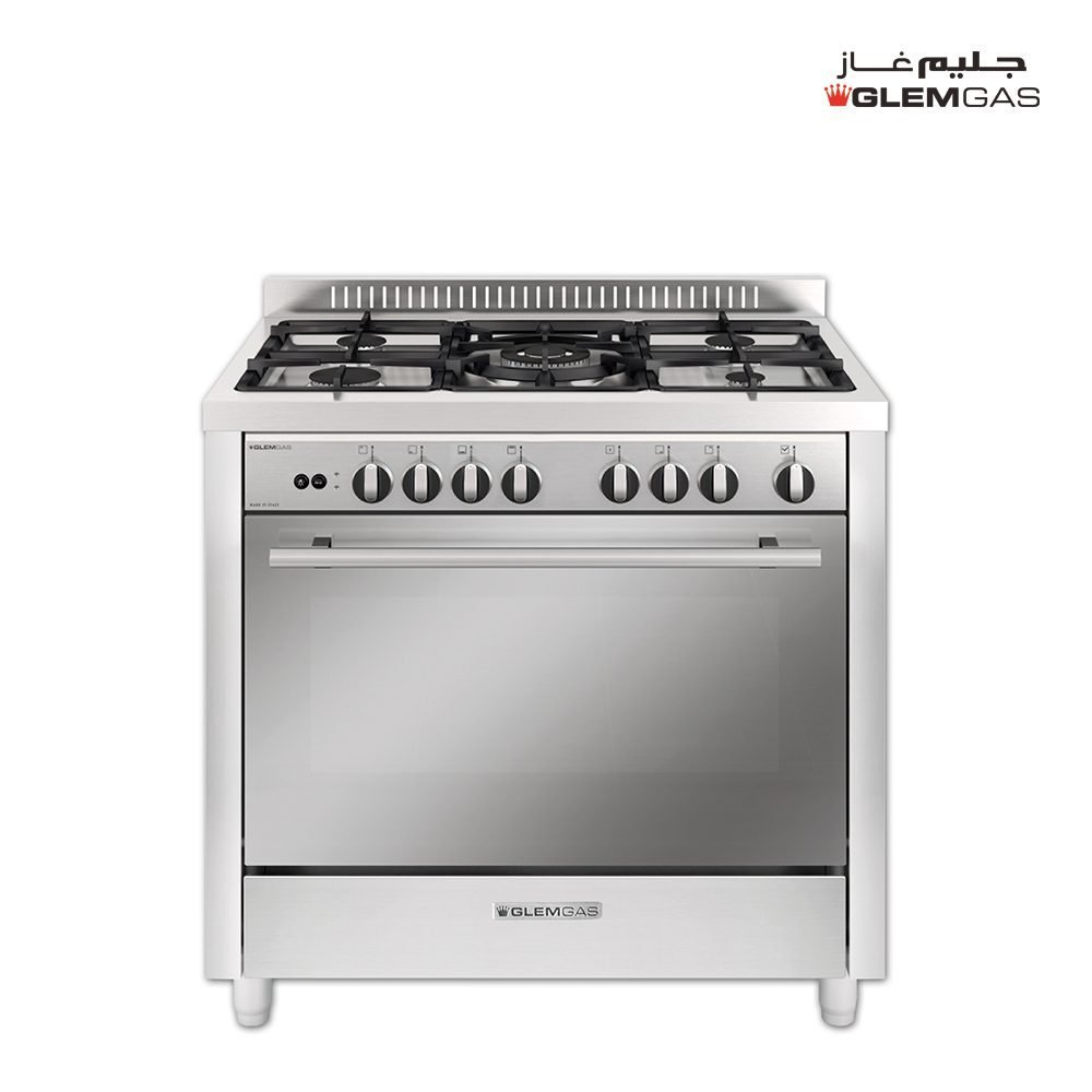 MX967GIFSMF00.jpg فرن غاز جليم جاز,5عيون,60*90 سم,امان كامل,مروحة,ستيل - (MX967GIFSMF) - الصورة 1