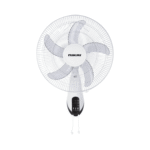 Nikkei Wall Fan, 16", Remote Control, 5 Plastic Blades, 3 Speeds, 45W - (NWF1636RT1)