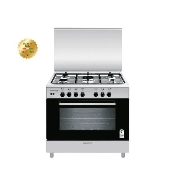 Gleam Gas Oven, 5 Eyes, 60*90cm, Full Safety, Stainless Steel - (AL9612GIFS)