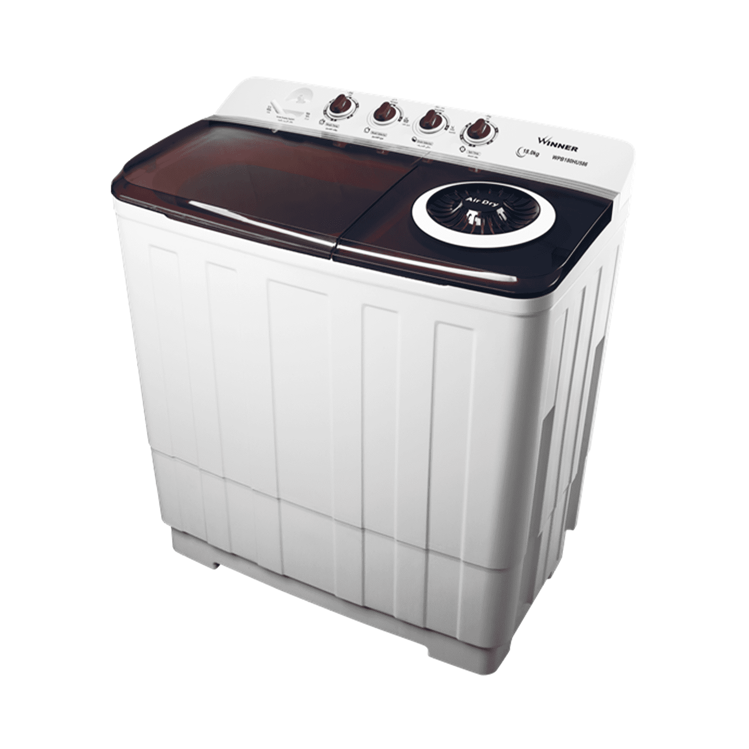 winner-twin-tub-washing-machine-18kg-white-wpb180hu586.png غسالة حوضين وينر,18كجم,ابيض - (WPB180HU586) - الصورة 1