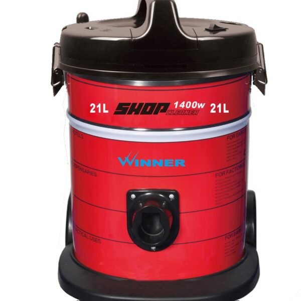 مكنسة وينر,برميل,21لتر,1400وات,احمر - (WYDE1400W)